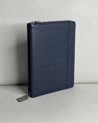 Grainitti Leather Clutch — Navy