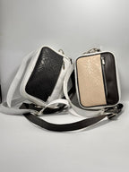 Two-Tone Leather Crossbody Bag