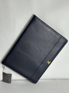 Grainitti Leather Clutch — Navy