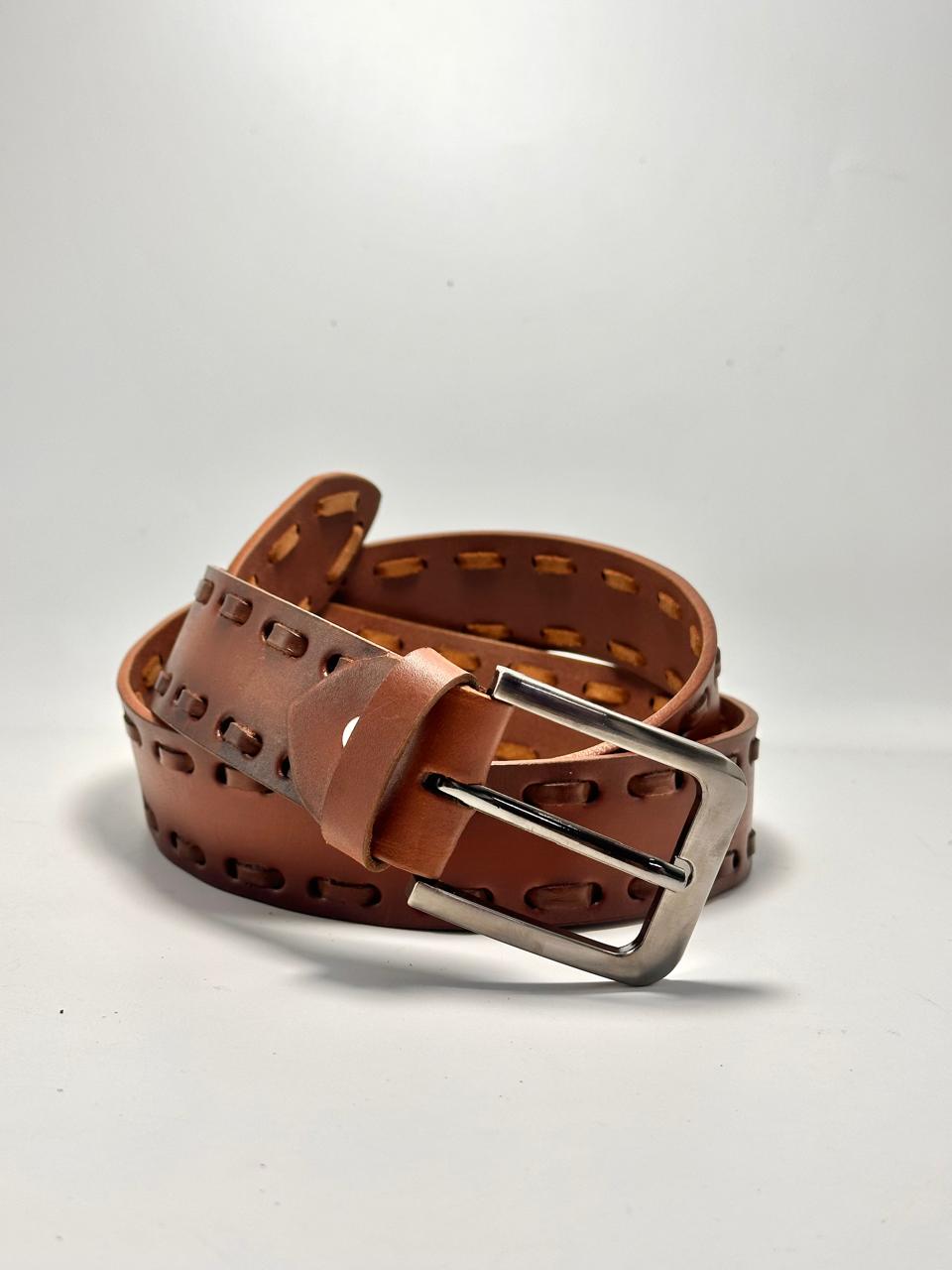 Whipstitch Leather Belt