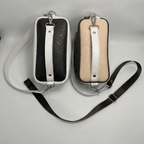 Two-Tone Leather Crossbody Bag